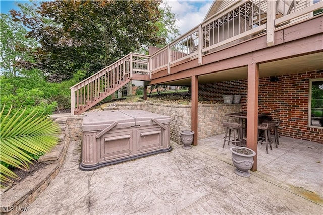8309 Gentry St NW, Massillon, OH 44646 - view of patio with stairway and a deck