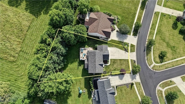2720 Pinegate Dr, Norton, OH 44203 - aerial view of property and surrounding area with property parcel outlined