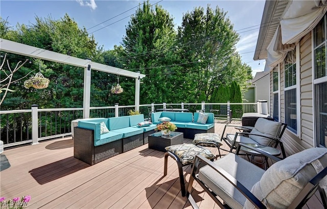 2720 Pinegate Dr, Norton, OH 44203 - wooden terrace with outdoor lounge area