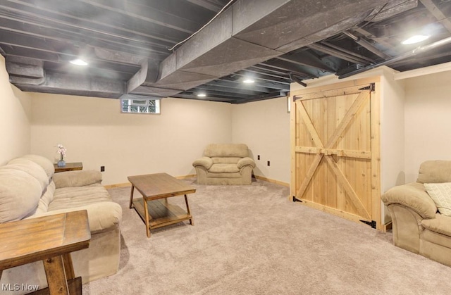 201 Noble St W, East Canton, OH 44730 - living area featuring carpet flooring and baseboards