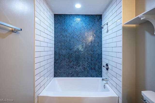 1320 21st St, Vienna, WV 26105 - bathroom featuring toilet and bathing tub / shower combination