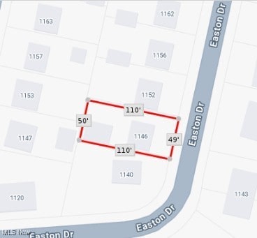 1146 Easton Dr, Akron, OH 44310 - map / location of property area