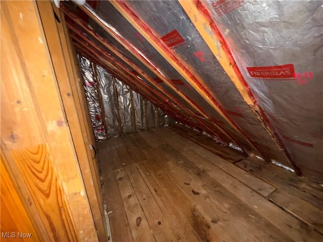 view of attic