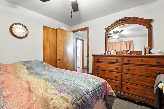 1932 Meister Rd, Lorain, OH 44053 - bedroom featuring a closet and ceiling fan