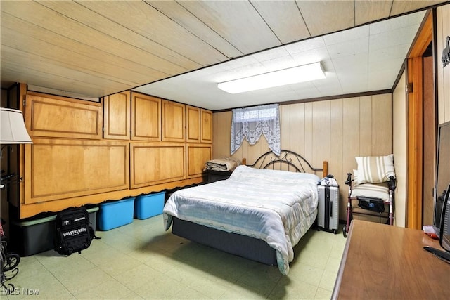 1932 Meister Rd, Lorain, OH 44053 - bedroom featuring light flooring and wood walls