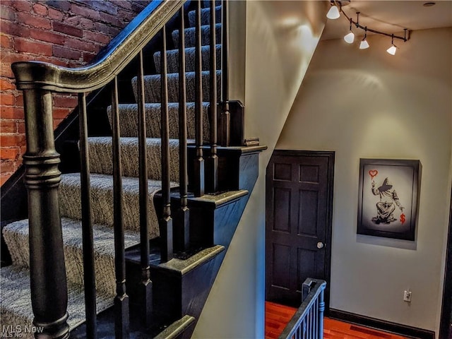 7482 Center St Unit 5, Mentor, OH 44060 - stairway featuring wood finished floors