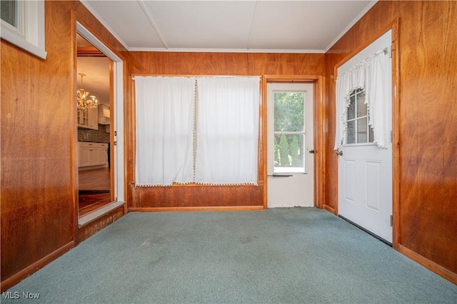 573 Grandview Ave, East Palestine, OH 44413 - unfurnished sunroom with a chandelier