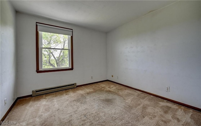 48846 Cain Ridge Rd, Clarington, OH 43915 - carpeted empty room with baseboard heating and baseboards
