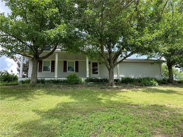 48846 Cain Ridge Rd, Clarington, OH 43915 - view of front of house with covered porch and a front yard