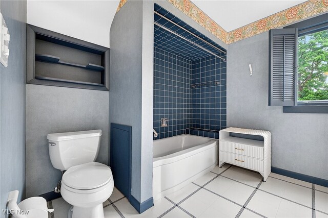21349 Shelburne, Shaker Heights, OH 44122 - full bath featuring shower / washtub combination, tile patterned flooring, and radiator