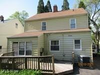 3526 Radcliffe Rd, Cleveland Heights, OH 44121 - rear view of property featuring a deck and a chimney