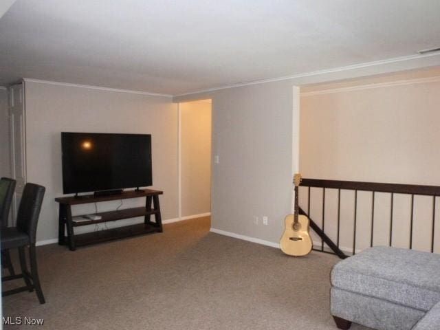 23 Valley Forge Ln, Elyria, OH 44035 - sitting room featuring ornamental molding and carpet floors