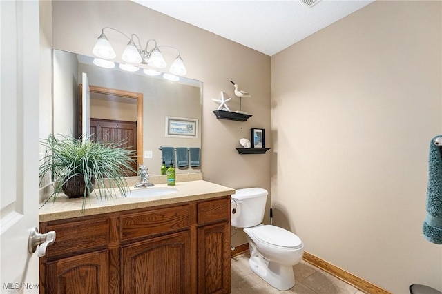 6782 Fawndale Dr, Medina, OH 44256 - half bath featuring vanity and tile patterned floors