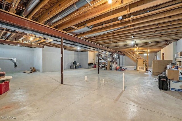 6782 Fawndale Dr, Medina, OH 44256 - unfinished basement with stairs