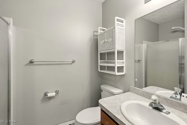 232 Damon Dr, Munroe Falls, OH 44262 - full bathroom featuring a stall shower, vanity, and a textured ceiling