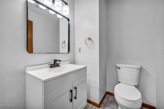 3578 County Line Rd, Madison, OH 44057 - half bathroom with vanity and tile patterned floors