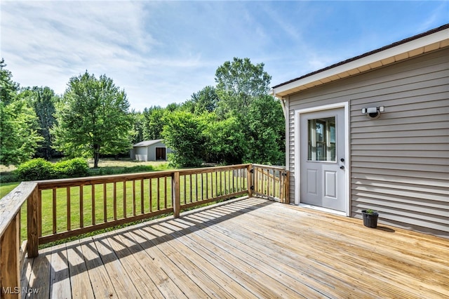 3578 County Line Rd, Madison, OH 44057 - wooden deck featuring a lawn