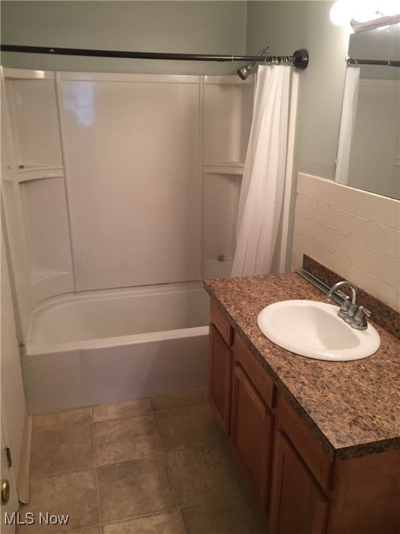 6078 Randolph Rd, Bedford Heights, OH 44146 - bathroom featuring vanity and shower / bath combination with curtain