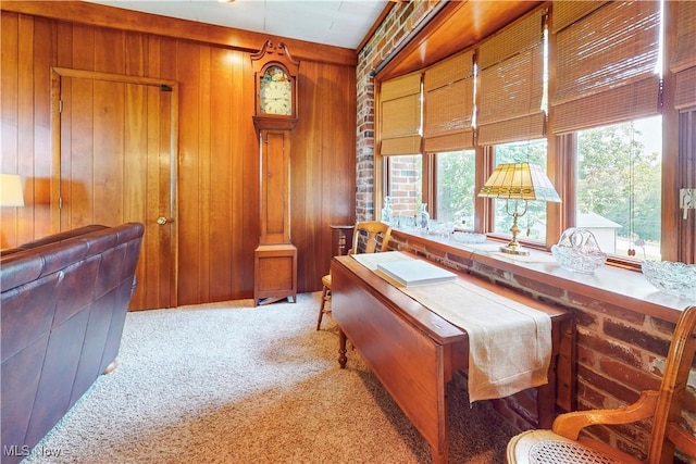6803 County Road 22a, Bloomingdale, OH 43910 - carpeted home office with wooden walls