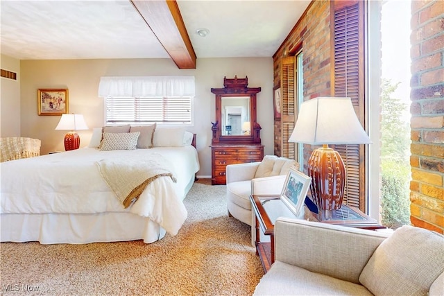 6803 County Road 22a, Bloomingdale, OH 43910 - bedroom featuring beam ceiling and carpet