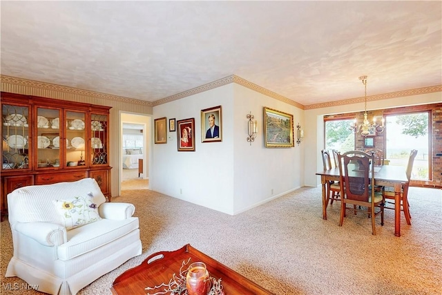 6803 County Road 22a, Bloomingdale, OH 43910 - living room featuring a chandelier and carpet