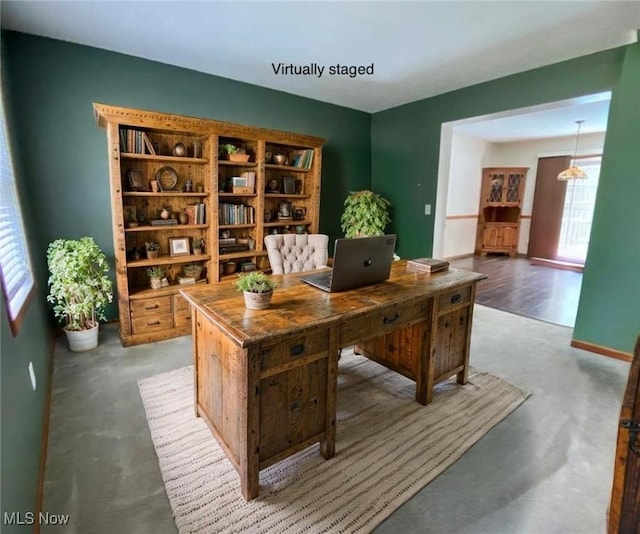 13781 Rustic Dr, North Royalton, OH 44133 - office area with baseboards