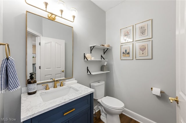 3519 Hawthorne Trl, Broadview Heights, OH 44147 - half bath with vanity and wood finished floors