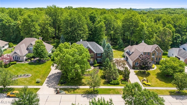 3519 Hawthorne Trl, Broadview Heights, OH 44147 - aerial view of residential area featuring a heavily wooded area