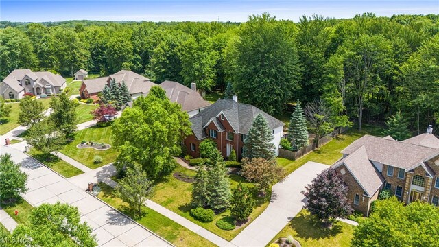 3519 Hawthorne Trl, Broadview Heights, OH 44147 - aerial perspective of suburban area with a heavily wooded area