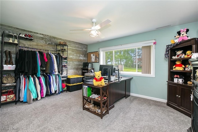 13645 Salem Church St NE, Paris, OH 44669 - office space with a ceiling fan and carpet