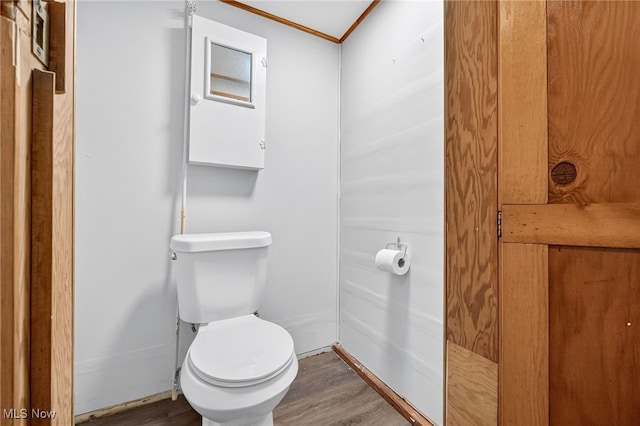 5077 Catherine St, Maple Heights, OH 44137 - bathroom featuring ornamental molding and wood finished floors