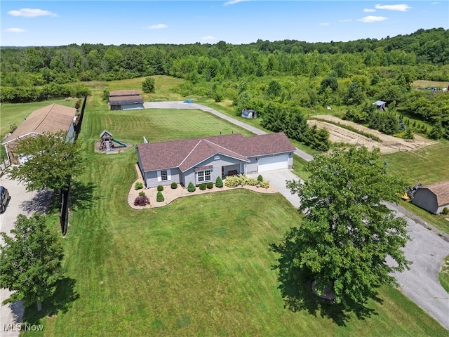 5215 River Rd, Madison, OH 44057 - aerial view of property and surrounding area featuring a forest