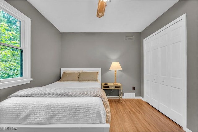 820 Old Spring Rd, Copley, OH 44321 - bedroom featuring multiple windows, wood finished floors, and a closet