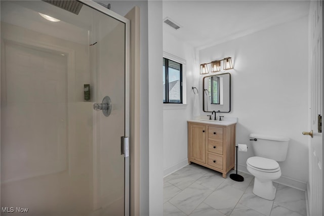 3800 Rosemont Blvd Unit 114C, Akron, OH 44333 - full bathroom featuring marble look tiles, a shower stall, and vanity
