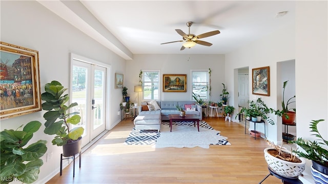 409 W Grant St, Kent, OH 44240 - living room with light wood-type flooring and ceiling fan