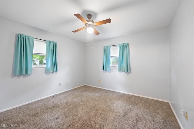 293 W 14th St, Salem, OH 44460 - empty room with plenty of natural light, carpet, and ceiling fan
