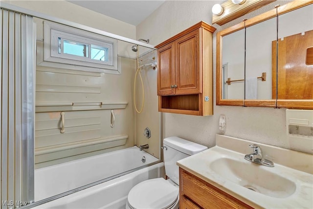 321 Overlook Rd, Vermilion, OH 44089 - full bathroom featuring shower / tub combination, vanity, and a textured wall