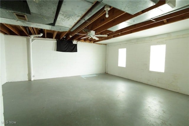 171 W Hiram St, Barberton, OH 44203 - basement with concrete block wall