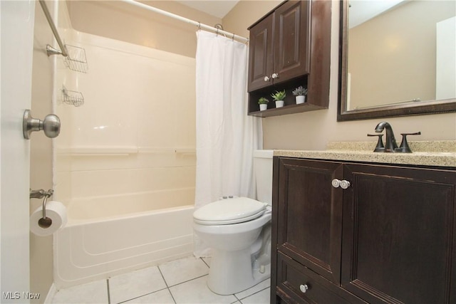 3886 Ascot Ct, Austintown, OH 44511 - full bath featuring tile patterned floors, vanity, and shower / bath combo