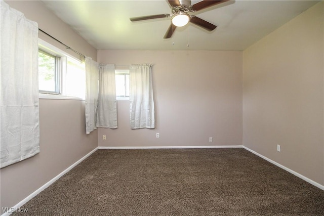 3886 Ascot Ct, Austintown, OH 44511 - empty room with carpet flooring and a ceiling fan