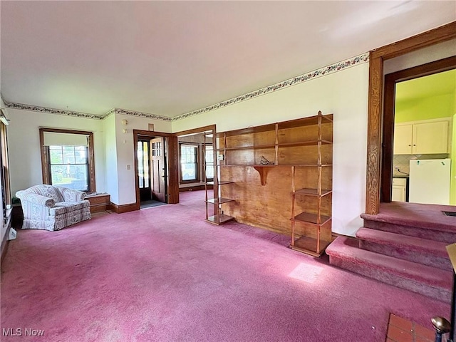 1307 W Ave, Elyria, OH 44035 - carpeted living room with stairs
