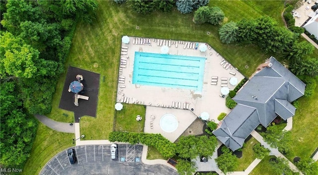 1435 Durham Dr, Broadview Heights, OH 44147 - drone / aerial view of a pool