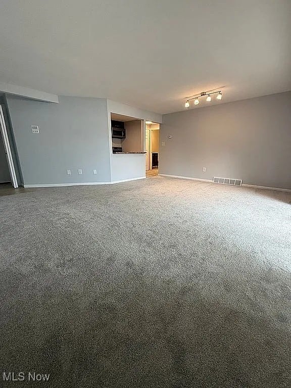 9630 Cove Dr Unit A14, North Royalton, OH 44133 - carpeted spare room with baseboards and track lighting