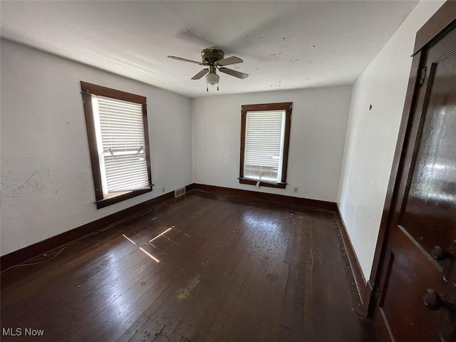 4034 Broadway Ave NE, Louisville, OH 44641 - spare room with wood-type flooring and a ceiling fan