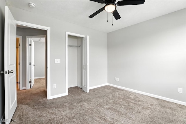 107 Lakeview Cir, Amherst, OH 44001 - unfurnished bedroom with carpet floors, a closet, and ceiling fan