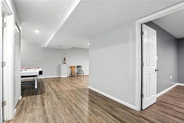 107 Lakeview Cir, Amherst, OH 44001 - rec room featuring wood finished floors and recessed lighting