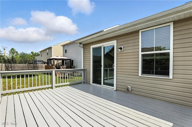 107 Lakeview Cir, Amherst, OH 44001 - wooden deck with a gazebo