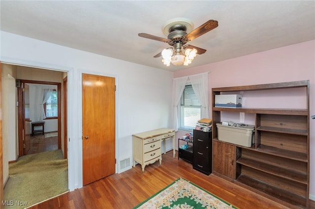 4766 Brookwood Dr, Brooklyn, OH 44144 - office space featuring wood finished floors and a ceiling fan
