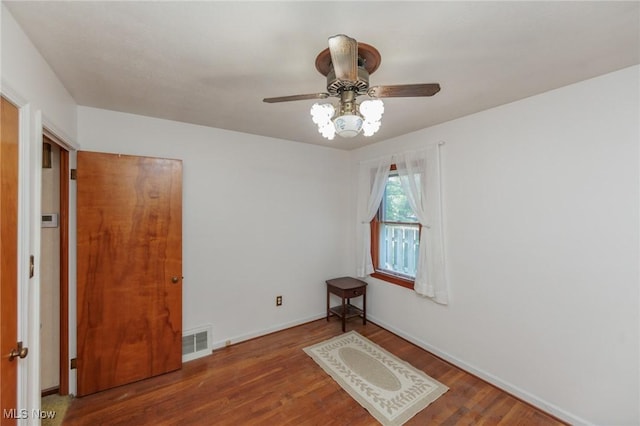 4766 Brookwood Dr, Brooklyn, OH 44144 - spare room with a ceiling fan and wood finished floors