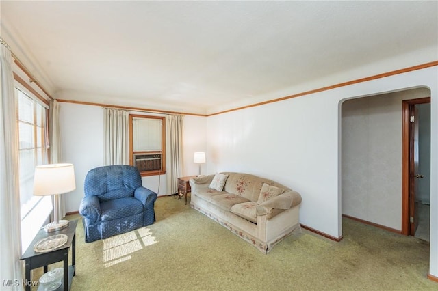 4766 Brookwood Dr, Brooklyn, OH 44144 - living area with carpet floors and cooling unit